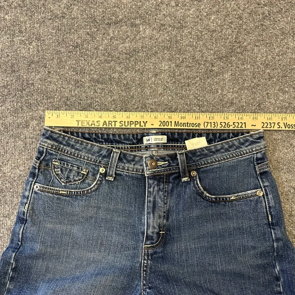 Lee Denim Shorts Womens Size 10 Blue Low Rise Stretch Casual Jean Shorts